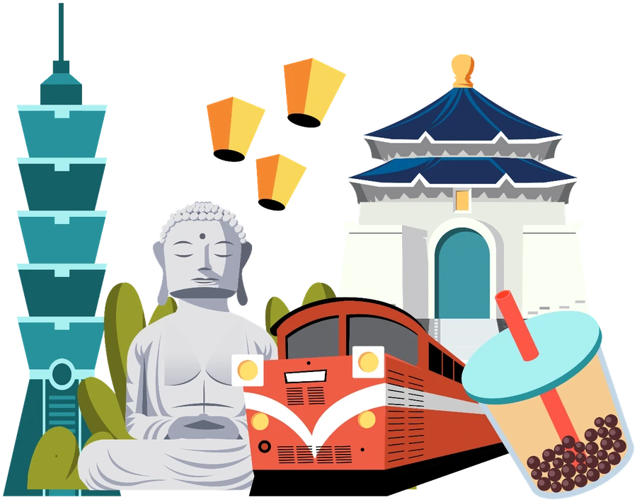 Taipei 101, a temple, the Alishan train, sky lanterns and bubble tea
